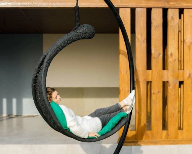 Подвесное кресло-кокон "Dragon", Черное Подвесное кресло-кокон "Dragon", Черное