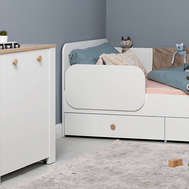 Бортик универсальный для кровати Джастин 17.51 цвет белый шагрень Бортик универсальный для кровати Джастин 17.51 цвет белый шагрень