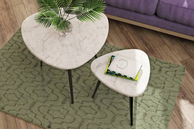 Кофейный столик М005.0А70 Светлый мрамор