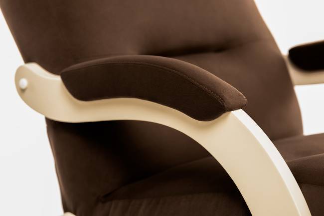 Кресло-качалка Leset Дэми Слоновая кость V23 молочный шоколад Кресло-качалка Leset Дэми Слоновая кость V23 молочный шоколад