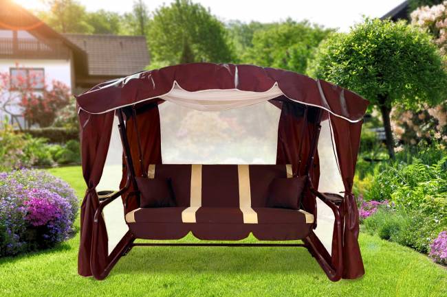 Качели садовые "ТОРОНТО", бордо