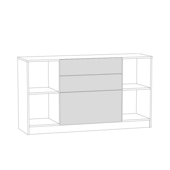 Комод Ливерпуль цвет ясень ваниль/белый